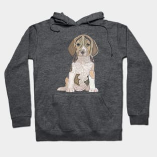 dog drawing full color Hoodie